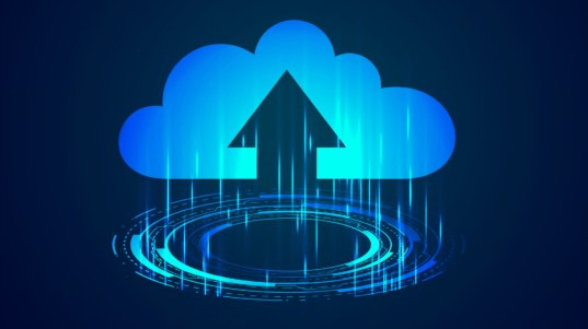 digital web cloud computing background for online data transfer vector